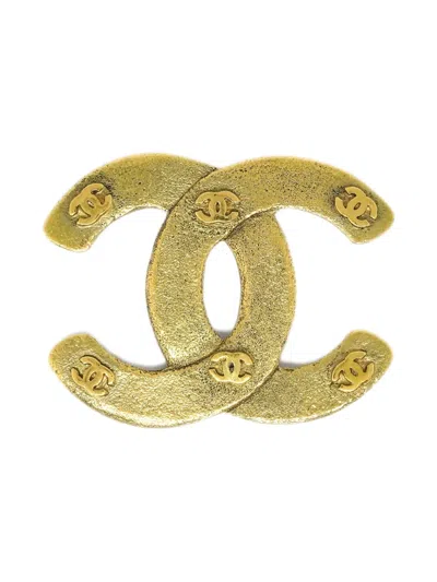 Pre-owned Chanel 1990-2000s Cc Logo Brooch