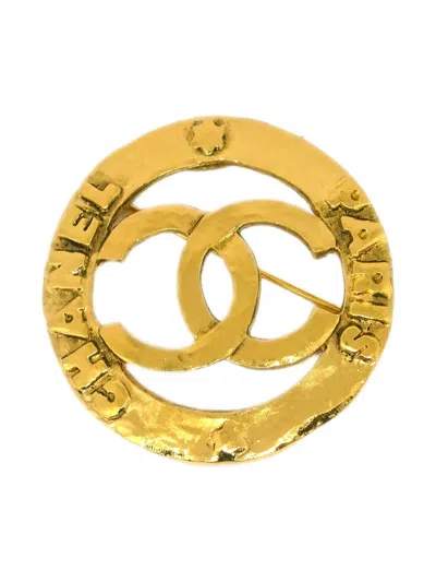 Pre-owned Chanel 1990-2000s Cc Logo Brooch