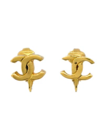 Pre-owned Chanel 1990-2000s Cc-logo Clip-on Earrings