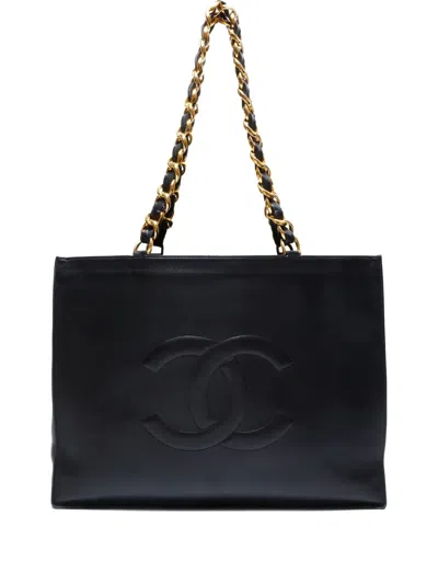 Pre-owned Chanel 1990-2000s Cc Mark Totebag In Black