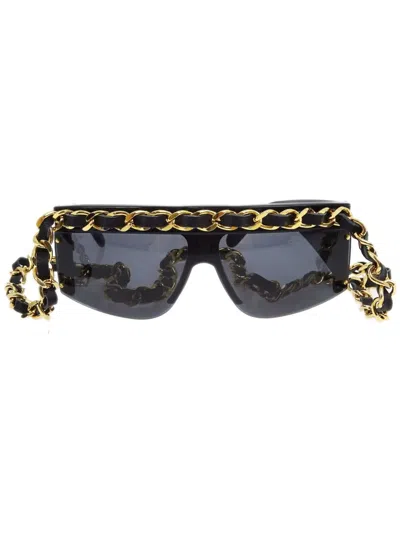 Pre-owned Chanel 1990-2000s Chain Sunglasses In 黑色