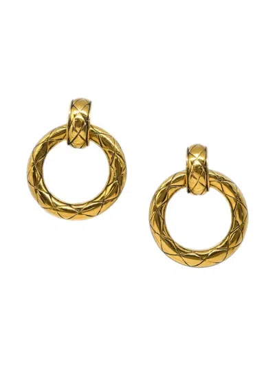 Pre-owned Chanel 1990-2000s Dangle Hoop Clip-on Earrings