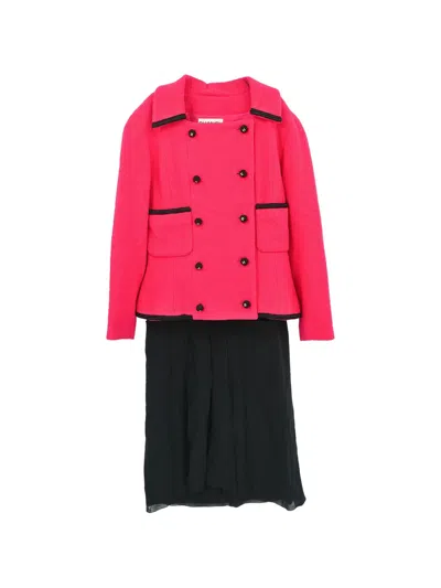 Pre-owned Chanel 1990-2000s Double-breasted Suit In Pink