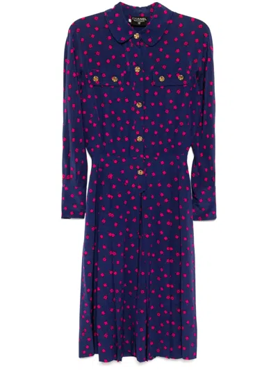 Pre-owned Chanel 1990-2000s Dress In 蓝色