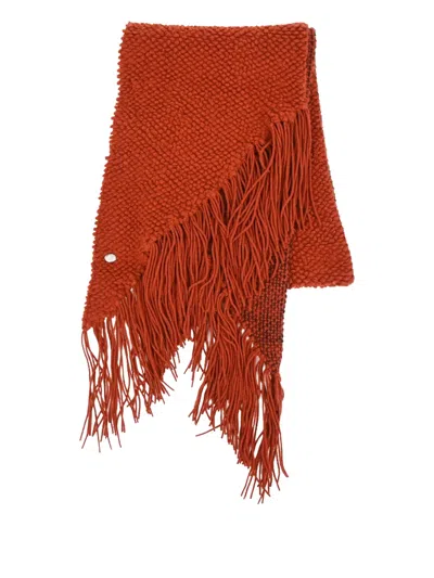 Pre-owned Chanel 1990-2000s Fringe Stole In Red