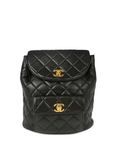 Pre-owned Chanel 1990-2000s Large Duma Backpack In Black