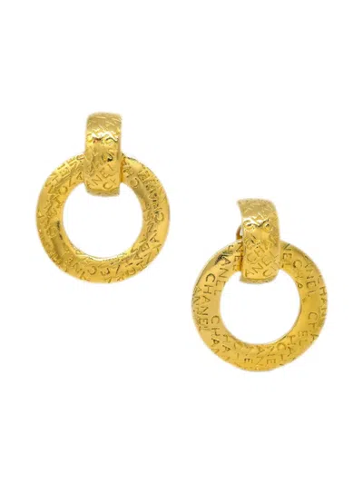 Pre-owned Chanel 1990-2000s Logo-debossed Earrings