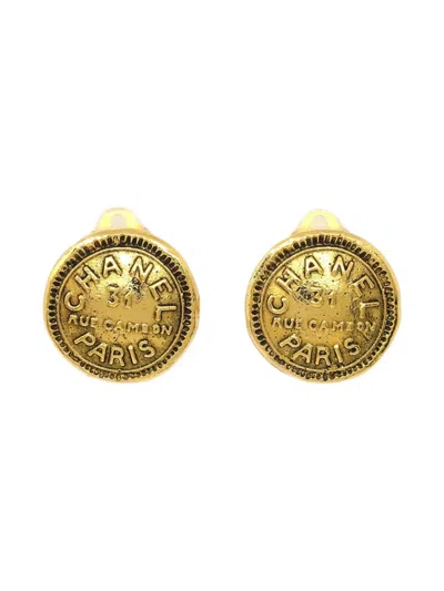 Pre-owned Chanel 1990-2000s Logo-embossed Earrings
