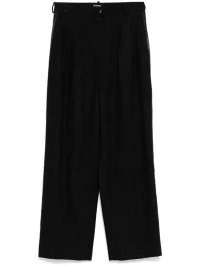 Pre-owned Chanel 1990-2000s Long Pants In Black