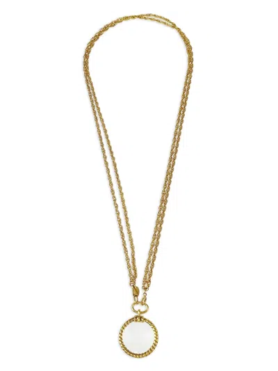 Pre-owned Chanel 1990-2000s Loupe Chain Necklace In Gold