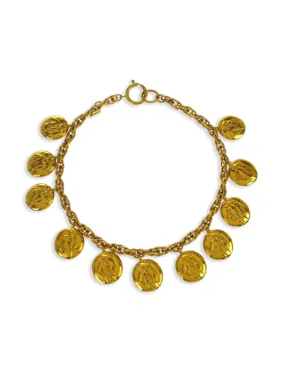 Pre-owned Chanel 1990-2000s Medallion-detailed Necklace In Gold