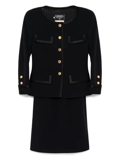 Pre-owned Chanel 1990-2000s Setup Skirt Suit In Blue