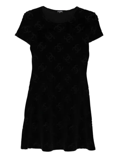 Pre-owned Chanel 1990-2000s Short-sleeved Dress In Black