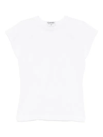 Pre-owned Chanel 1990-2000s Short-sleeved Top In White