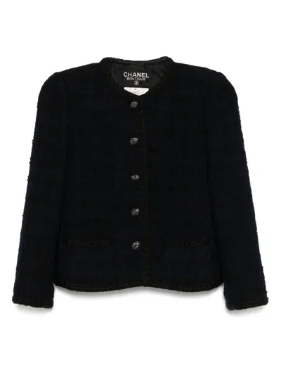 Pre-owned Chanel 1990-2000s Single-breasted Jacket In Blue