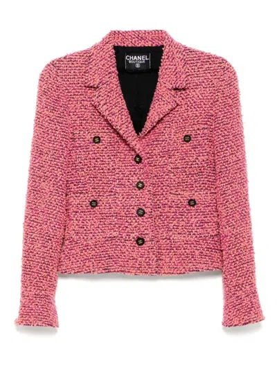 Pre-owned Chanel 1990-2000s Single-breasted Jacket In Pink