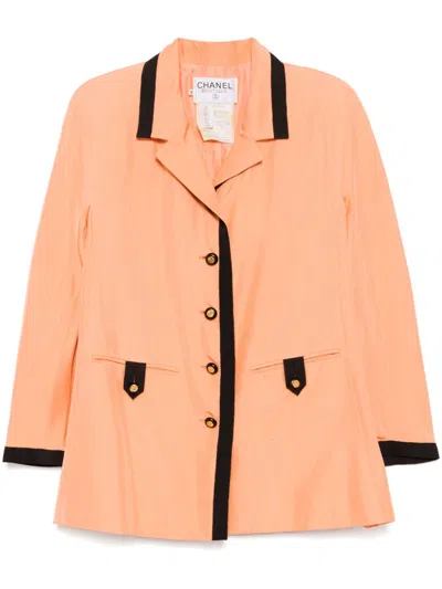 Pre-owned Chanel 1990-2000s Single Breasted Jacket In Pink