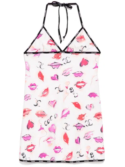 Pre-owned Chanel 1990-2000s Sleeveless Dress In White
