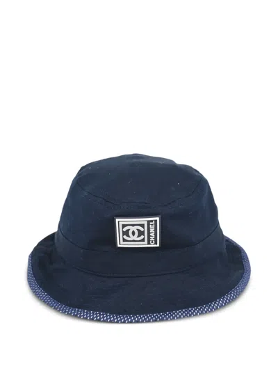 Pre-owned Chanel 1990-2000s Sport Line Bucket Hat In Blue