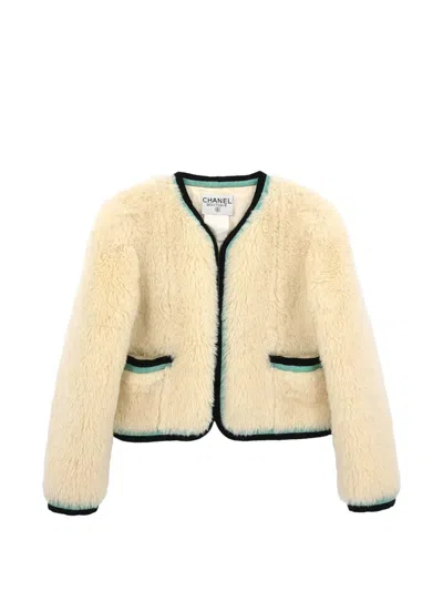 Pre-owned Chanel 1990-2000s Textured Jacket In Neutral