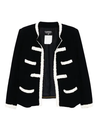 Pre-owned Chanel 1990-2000s Tweed Jacket In Blue