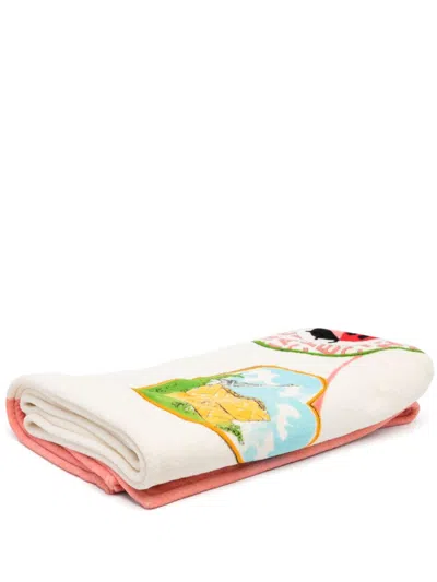 Pre-owned Chanel 1990-2000s Valentine Beach Towel In Pink