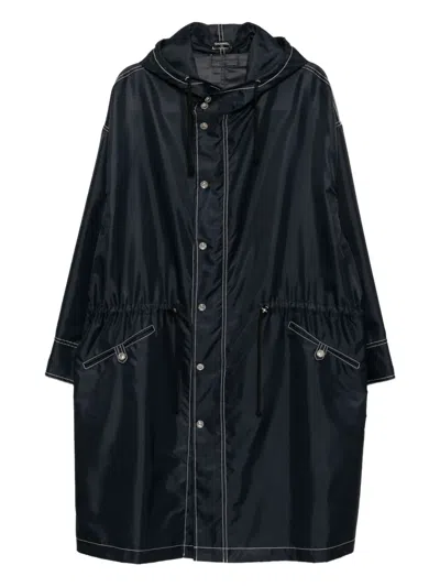 Pre-owned Chanel 1990-2000s Zip-up Coat In Blue