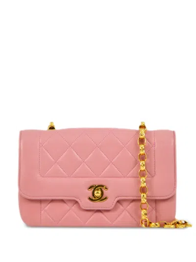 Pre-owned Chanel 1990 Classic Flap Bijoux Chain Shoulder Bag In Pink