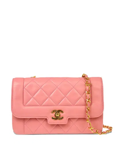 Pre-owned Chanel 1990 Classic Flap Bijoux Shoulder Bag In Pink