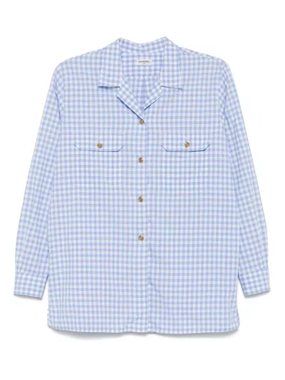 Pre-owned Chanel 1990's Cotton Shirt In Blue