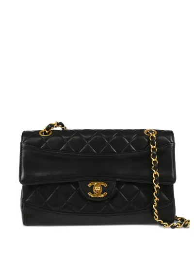 Pre-owned Chanel 1990 Diamond-quilted Shoulder Bag In Black