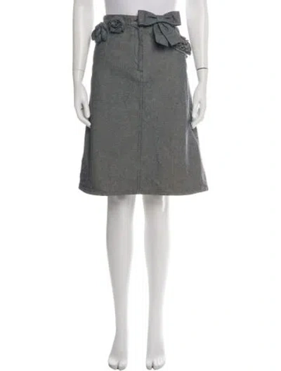 Pre-owned Chanel 1990 Knee-length Skirt In Gray