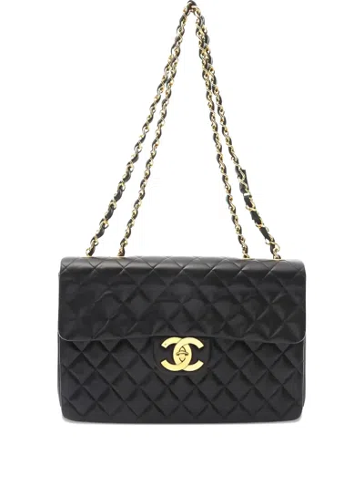 Pre-owned Chanel 1990's Matelassé Chain Shoulder Bag In Black
