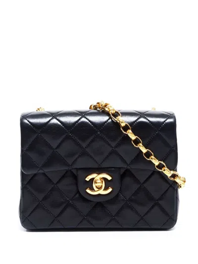 Pre-owned Chanel 1990 Mini Bijoux Shoulder Bag In Black