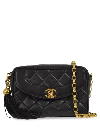 Pre-owned Chanel 1990 Mini Camera Bag In Black