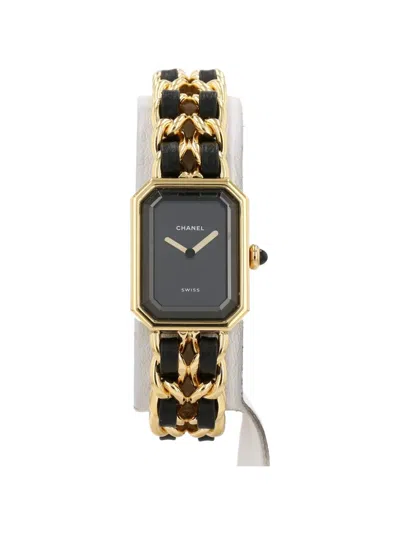Pre-owned Chanel 1990 Première 26mm Watch In Black