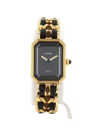 Pre-owned Chanel 1990 Première 26mm Watch In Black