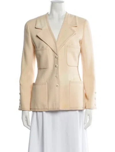 Pre-owned Chanel 1990's Wool Blazer In Neutral