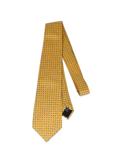 Pre-owned Chanel 1990-2000s Cc Logo-print Tie In Yellow
