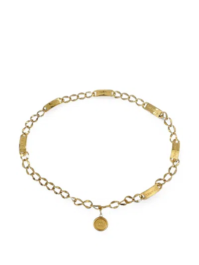 Pre-owned Chanel 1990-2000s Chain Medallion Belt In Gold