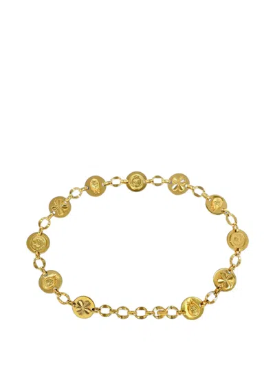 Pre-owned Chanel 1990-2000s Icon Charm Chain Belt In Gold