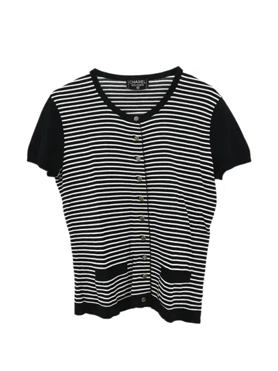 Pre-owned Chanel 1990-2000s Short-sleeve Cardigan In Black