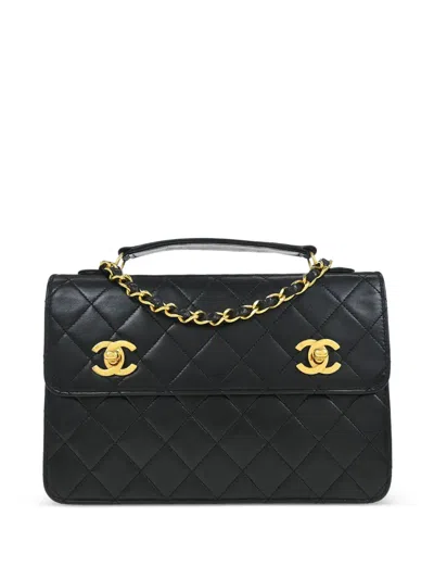Pre-owned Chanel 1990s 2way Handbag In Black