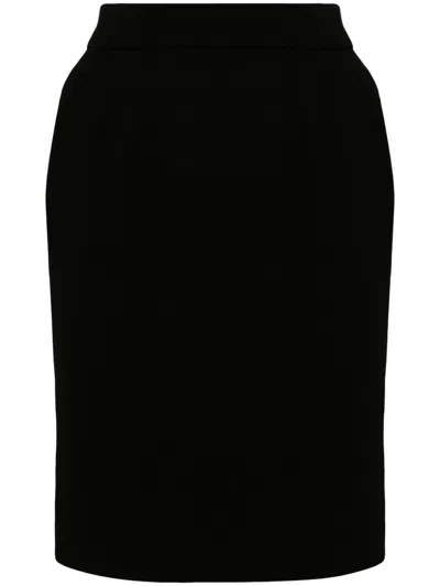 Pre-owned Chanel 1990s Buttoned Short Skirt In Black