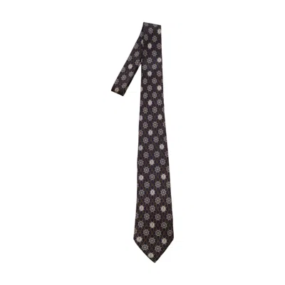 Pre-owned Chanel 1990s  Monogram Chain Wheel Psychedelic Tie In Multi