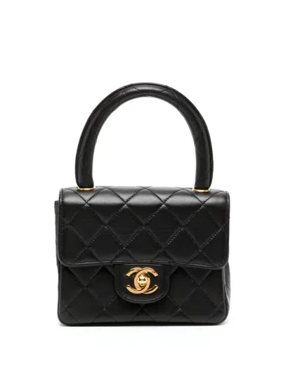 Pre-owned Chanel 1990s Mini Classic Flap Handbag In Black