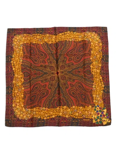 Pre-owned Chanel 1990s Paisley-print Scarf In Red