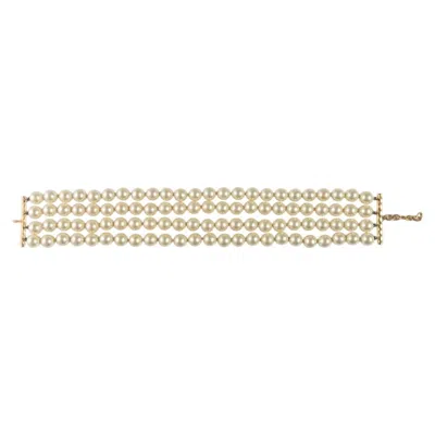 Pre-owned Chanel 1990s Rare  (attributed) 4 Strands Pearl Choker In Multi