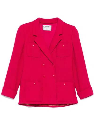Pre-owned Chanel 1990s Single-breasted Blazer In Pink