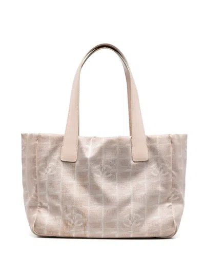 Pre-owned Chanel 1990s Travel Line Tote Bag In Pink